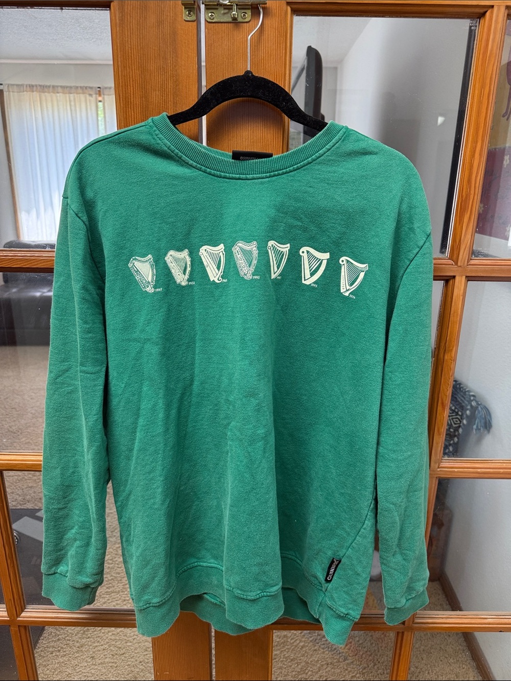 Green Harp Graphic Guinness Crewneck Sweatshirt